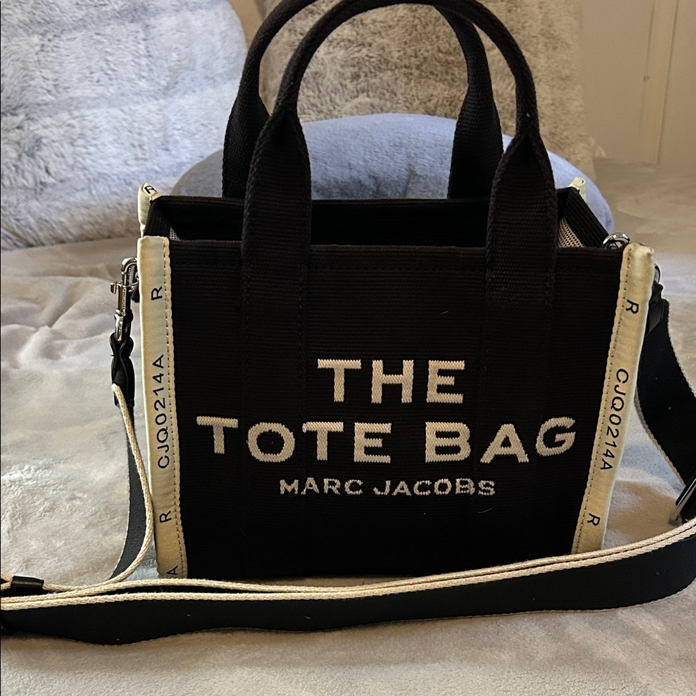 Marc Jacobs Black and Cream Tote Bag